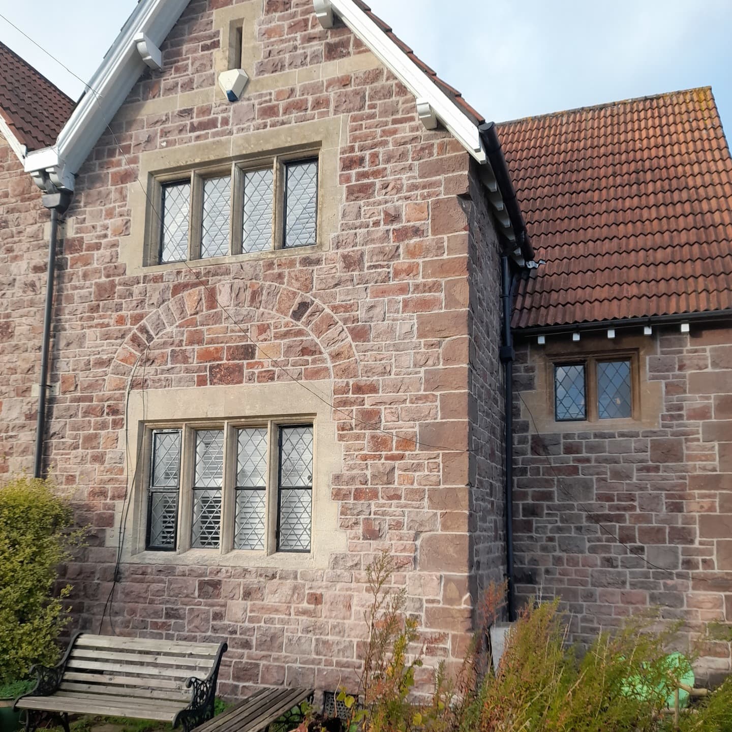 Kentish ragstone and brick detailing on a period property